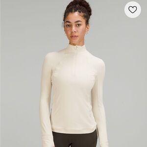 Lululemon “It’s Rulu Run” Half Zip, Opal White, Size 12